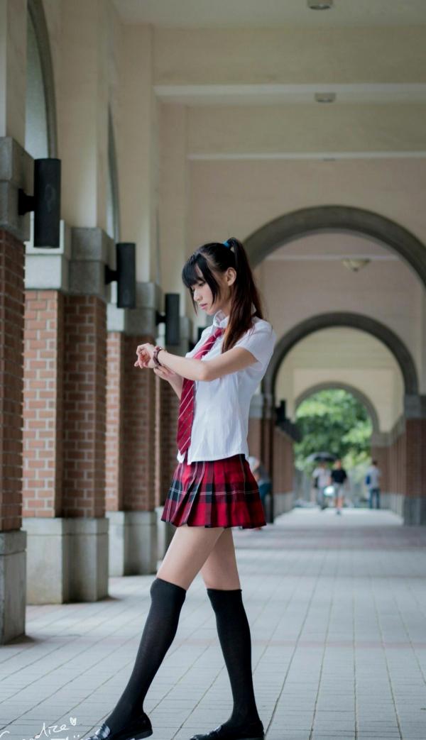    台湾模特蔡译心Candice《你的名字》同人写真：清纯JK校服校园漫步，治愈系美少女人气力作第20张图片