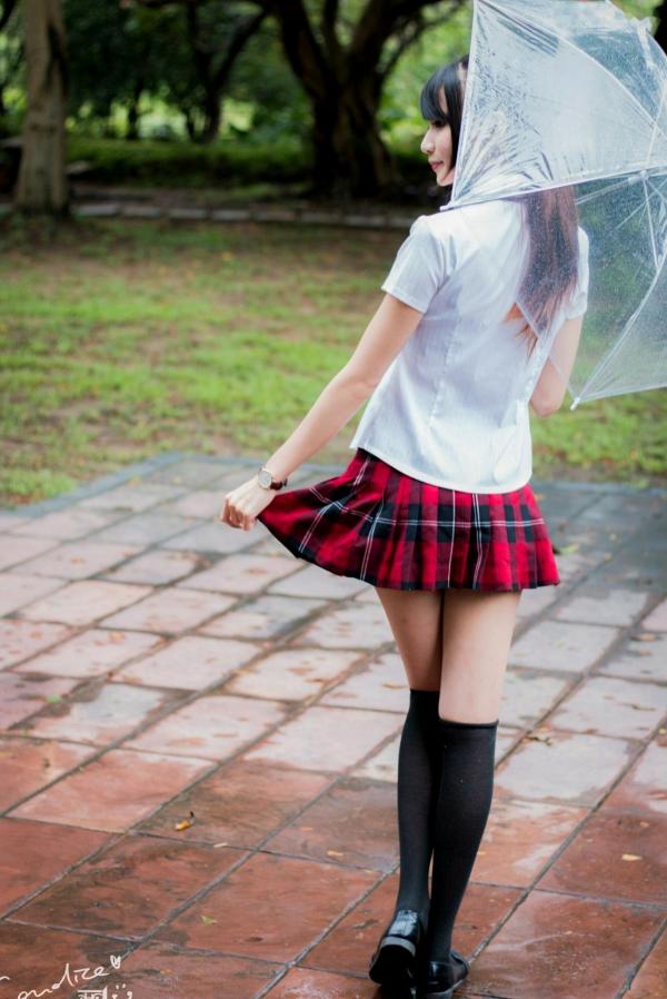    台湾模特蔡译心Candice《你的名字》同人写真：清纯JK校服校园漫步，治愈系美少女人气力作第24张图片