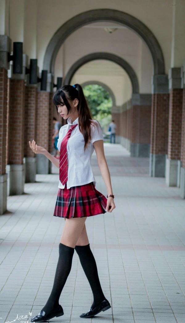    台湾模特蔡译心Candice《你的名字》同人写真：清纯JK校服校园漫步，治愈系美少女人气力作第25张图片