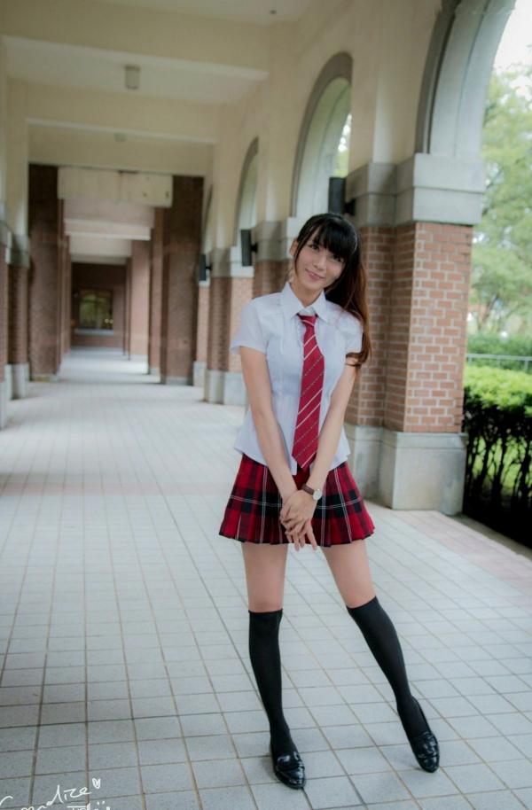    台湾模特蔡译心Candice《你的名字》同人写真：清纯JK校服校园漫步，治愈系美少女人气力作第27张图片