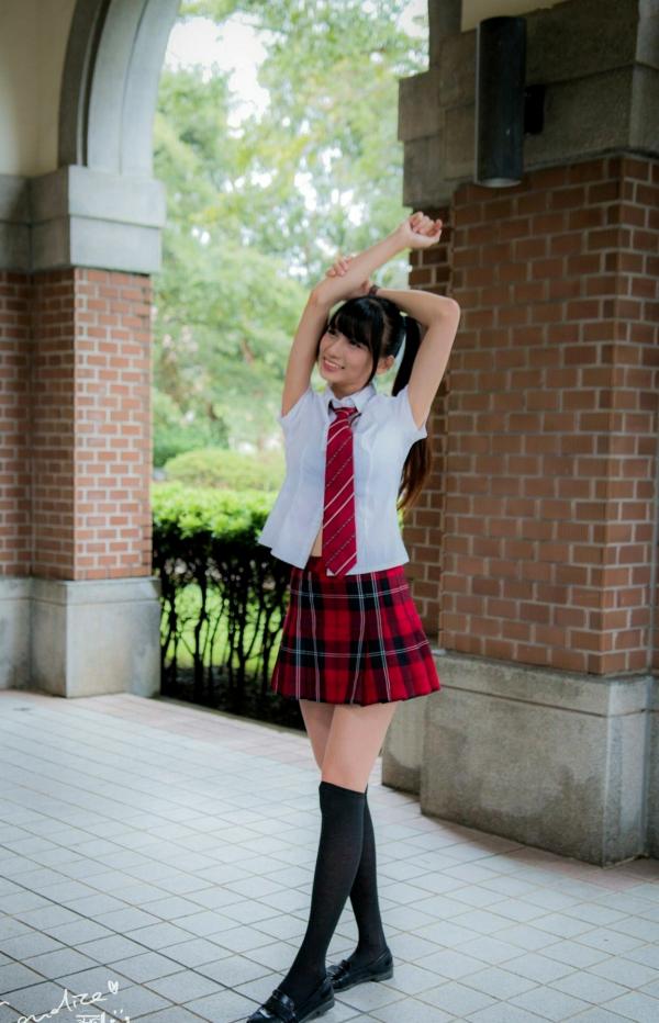    台湾模特蔡译心Candice《你的名字》同人写真：清纯JK校服校园漫步，治愈系美少女人气力作第28张图片
