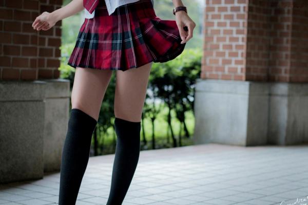    台湾模特蔡译心Candice《你的名字》同人写真：清纯JK校服校园漫步，治愈系美少女人气力作第32张图片