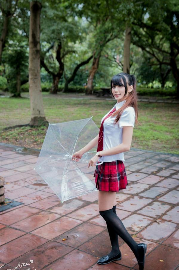    台湾模特蔡译心Candice《你的名字》同人写真：清纯JK校服校园漫步，治愈系美少女人气力作第35张图片