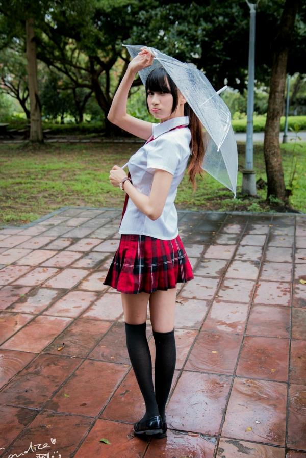    台湾模特蔡译心Candice《你的名字》同人写真：清纯JK校服校园漫步，治愈系美少女人气力作第36张图片