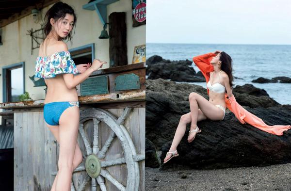    FLASH杂志写真：桥本爱实、朝比奈彩等五位女神，海边泳装比基尼户外写真集第10张图片