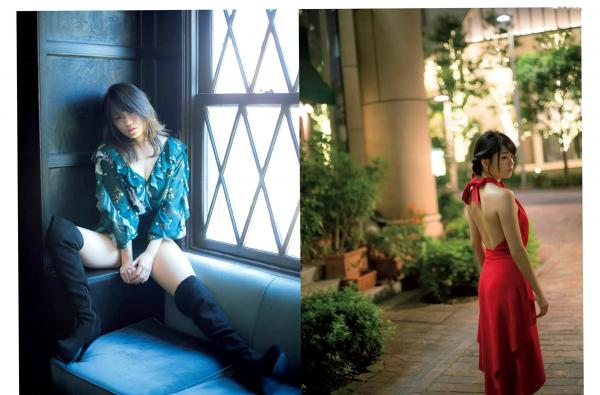    岛田晴香 FLASH写真优雅红裙与精致私房内衣诱惑合集第4张图片
