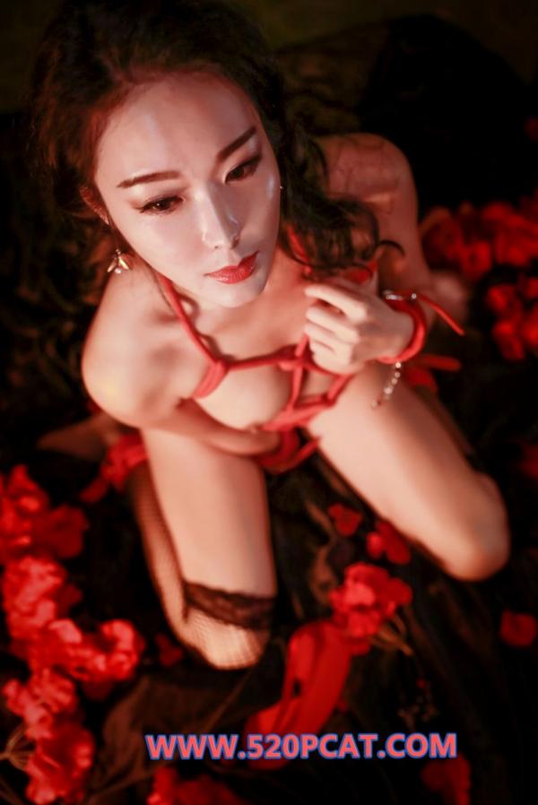    [PARTYCAT]轰趴猫N116期：红绳艺术捆绑系列，绝美模特私房挑战大尺度无圣光写真第6张图片