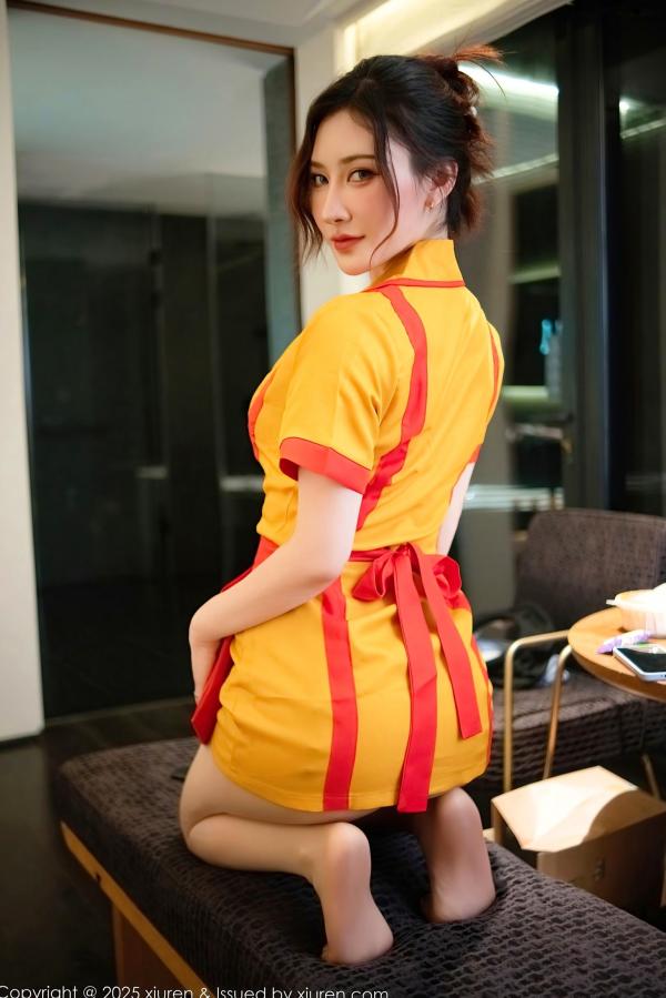 林熙蕾 林熙蕾  XiuRen秀人网-9695-蕾蕾醒了没：制服诱惑角色扮演，私房系列傲人身材，御姐女神高清写真第6张图片
