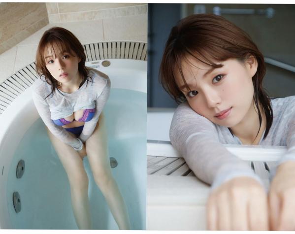 篠崎愛 筱崎爱  篠崎愛 - 旬撮ガール vol.1 纯欲女神写真：蕾丝内衣、居家慵懒针织衫与湿身浴缸诱惑，童颜巨乳尽显极致魅力第21张图片
