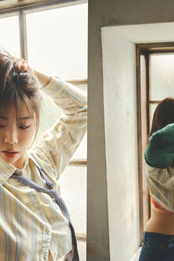 鈴木ふみ奈 铃木富美奈  鈴木ふみ奈 - 私を捕まえて 黄色深V泳衣与红色内衣性感私房写真第6张图片