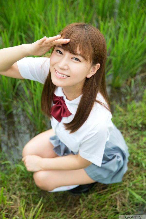 初川みなみ 初川南  Graphis初川みなみ《Ladylike cute girl!》清纯校服与泳池戏水系列写真第23张图片