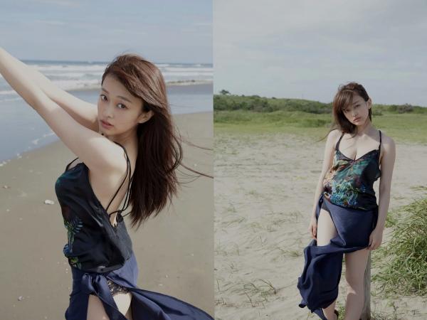 山地まり 山地麻里  山地まり - 山盛りFine：海边与泳池湿身写真，展现极致清纯童颜与傲人身材曲线第42张图片