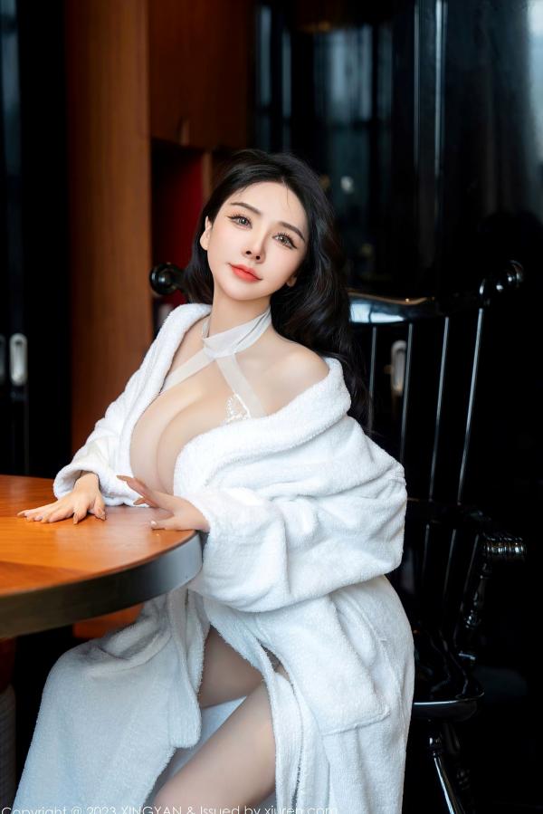 潘娇娇 潘娇娇  XingYan星颜社-220-潘娇娇-白色浴袍白纱轻透蕾丝情趣内衣-2023.12.04 - 无圣光大尺度第10张图片