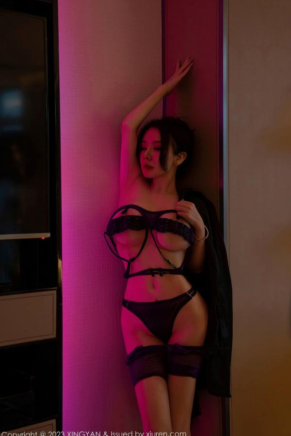 潘娇娇 潘娇娇  XingYan星颜社-211-潘娇娇-紫色绑带情趣内衣私房-性感诱惑视觉盛宴-2023.09.27-无圣光大尺度第59张图片