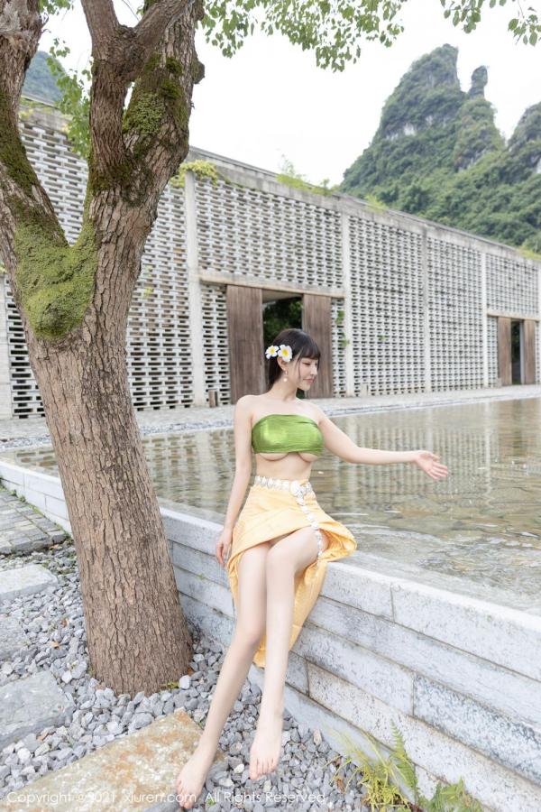 朱可 barbie可儿 朱可儿桂林旅拍 傣族风格异域风情第11张图片