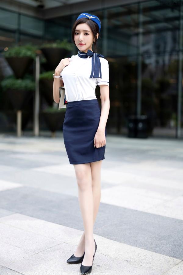王馨瑶   XiaoYu语画界1012期：王馨瑶Yanni空姐制服与丝袜私房照，优雅与性感并存的绝美诱惑，2023.04.21无圣光大尺度收藏级佳作第3张图片
