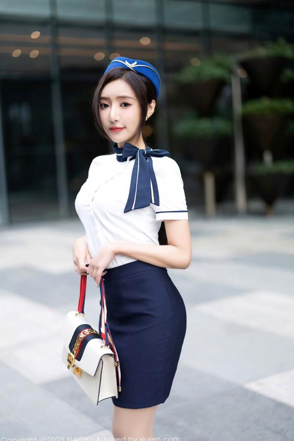 王馨瑶   XiaoYu语画界1012期：王馨瑶Yanni空姐制服与丝袜私房照，优雅与性感并存的绝美诱惑，2023.04.21无圣光大尺度收藏级佳作第4张图片