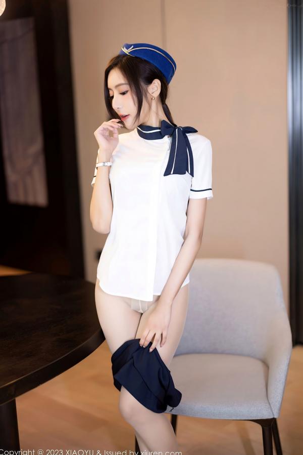 王馨瑶   XiaoYu语画界1012期：王馨瑶Yanni空姐制服与丝袜私房照，优雅与性感并存的绝美诱惑，2023.04.21无圣光大尺度收藏级佳作第28张图片