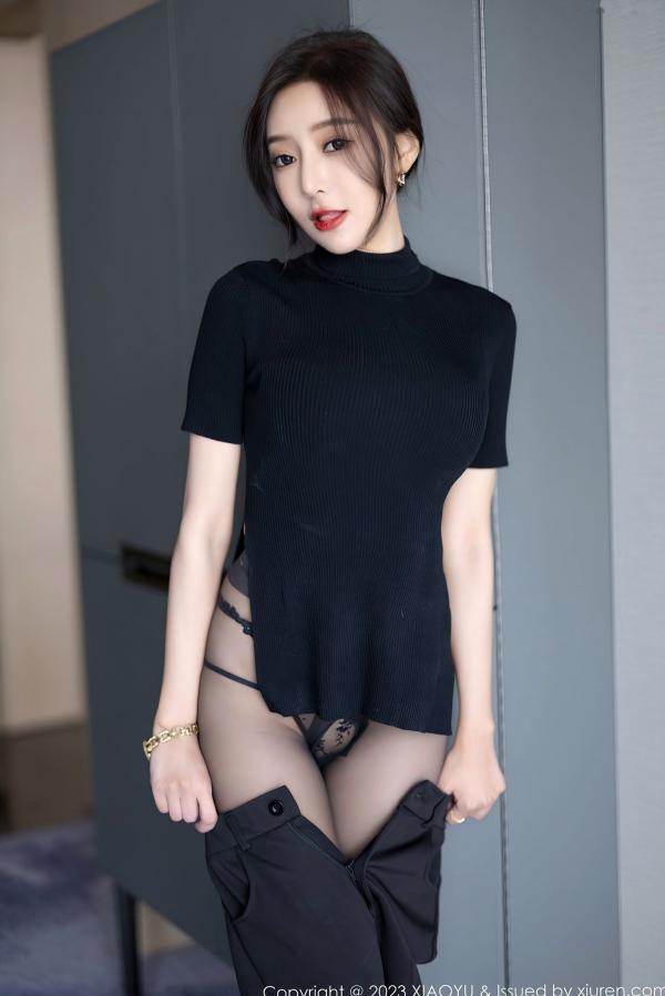 王馨瑶   XiaoYu语画界-王馨瑶Yanni黑丝OL职场诱惑与蕾丝内衣私房写真，极致身材演绎干练与性感双重风格，无圣光大尺度唯美呈现第47张图片