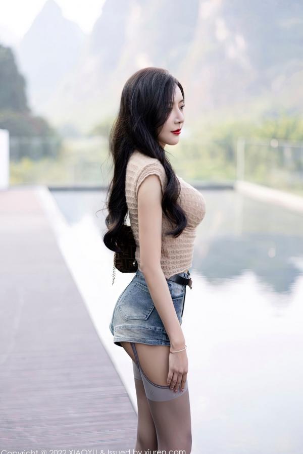 王馨瑶   XiaoYu语画界：王馨瑶Yanni性感私房大尺度，牛仔短裤与蕾丝内衣的极致诱惑，尽显曼妙美臀与傲人身材第5张图片