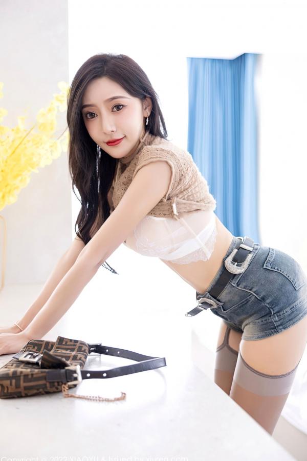 王馨瑶   XiaoYu语画界：王馨瑶Yanni性感私房大尺度，牛仔短裤与蕾丝内衣的极致诱惑，尽显曼妙美臀与傲人身材第30张图片