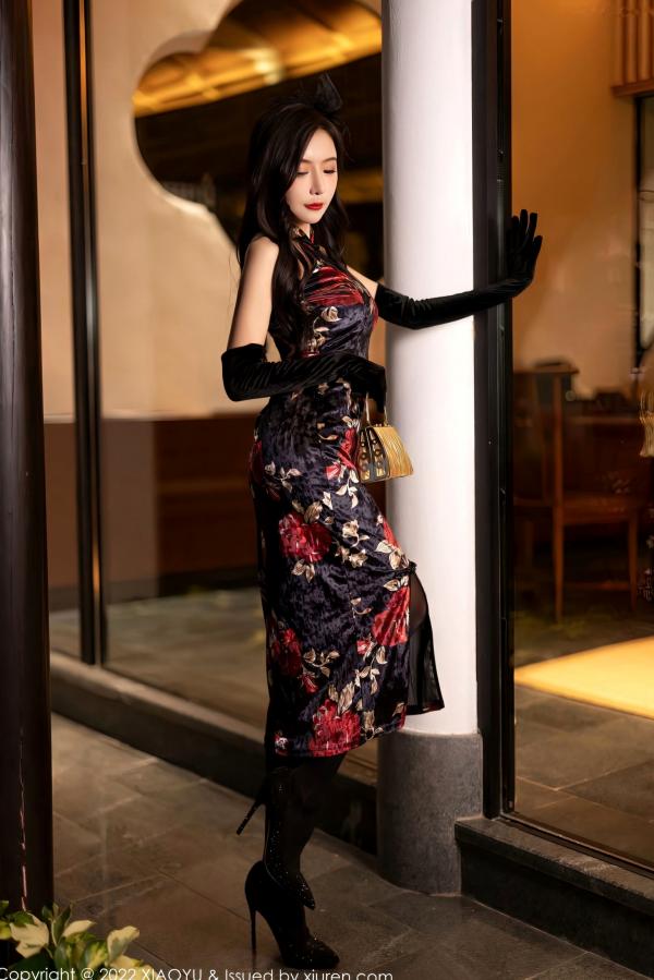 王馨瑶   XiaoYu语画界-909-王馨瑶Yanni-复古旗袍名伶私房写真-极致黑丝诱惑-大尺度视觉盛宴第1张图片