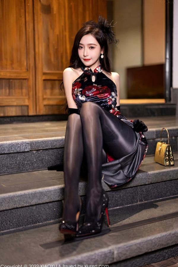 王馨瑶   XiaoYu语画界-909-王馨瑶Yanni-复古旗袍名伶私房写真-极致黑丝诱惑-大尺度视觉盛宴第17张图片