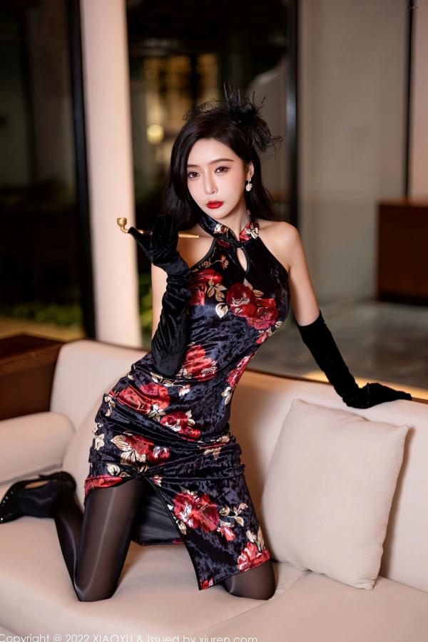 王馨瑶   XiaoYu语画界-909-王馨瑶Yanni-复古旗袍名伶私房写真-极致黑丝诱惑-大尺度视觉盛宴第27张图片
