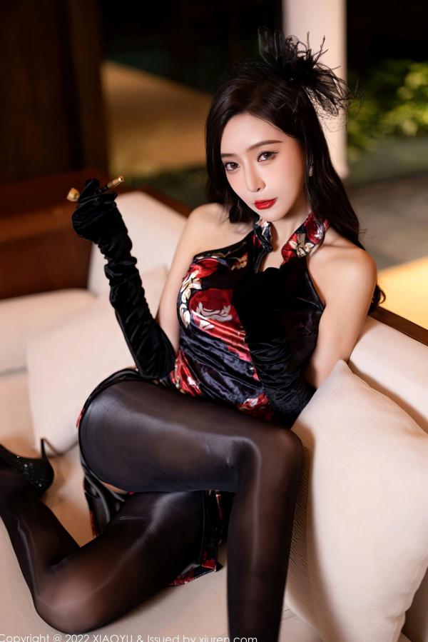 王馨瑶   XiaoYu语画界-909-王馨瑶Yanni-复古旗袍名伶私房写真-极致黑丝诱惑-大尺度视觉盛宴第36张图片