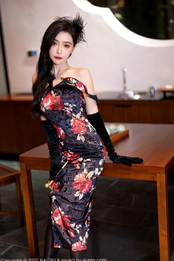 王馨瑶   XiaoYu语画界-909-王馨瑶Yanni-复古旗袍名伶私房写真-极致黑丝诱惑-大尺度视觉盛宴第46张图片