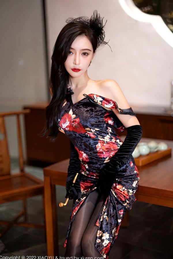 王馨瑶   XiaoYu语画界-909-王馨瑶Yanni-复古旗袍名伶私房写真-极致黑丝诱惑-大尺度视觉盛宴第47张图片