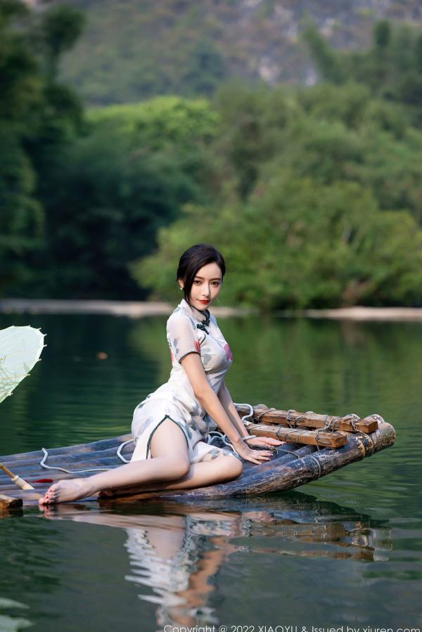王馨瑶   XiaoYu语画界-872-王馨瑶-杭州旅拍：古典旗袍与性感蕾丝私房照，曼妙身姿尽显诱惑美腿，高颜值气质女神佳作第12张图片