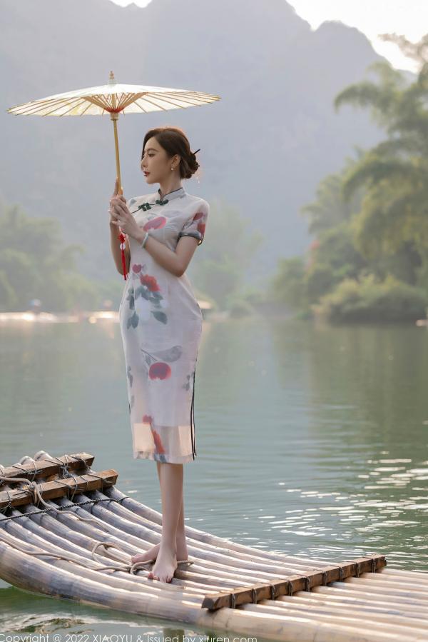 王馨瑶   XiaoYu语画界-872-王馨瑶-杭州旅拍：古典旗袍与性感蕾丝私房照，曼妙身姿尽显诱惑美腿，高颜值气质女神佳作第19张图片