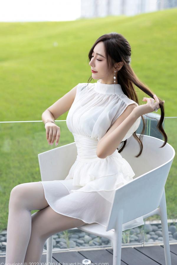 王馨瑶   XiaoYu语画界-822-王馨瑶Yanni-白色连衣裙白丝蕾丝内衣-性感私房大尺度美图-2022.07.18第2张图片