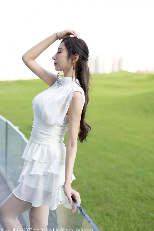王馨瑶   XiaoYu语画界-822-王馨瑶Yanni-白色连衣裙白丝蕾丝内衣-性感私房大尺度美图-2022.07.18第3张图片