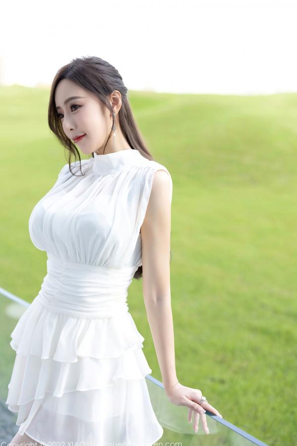 王馨瑶   XiaoYu语画界-822-王馨瑶Yanni-白色连衣裙白丝蕾丝内衣-性感私房大尺度美图-2022.07.18第5张图片
