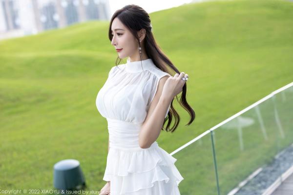王馨瑶   XiaoYu语画界-822-王馨瑶Yanni-白色连衣裙白丝蕾丝内衣-性感私房大尺度美图-2022.07.18第6张图片