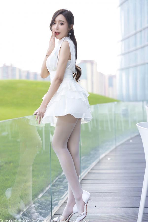 王馨瑶   XiaoYu语画界-822-王馨瑶Yanni-白色连衣裙白丝蕾丝内衣-性感私房大尺度美图-2022.07.18第7张图片