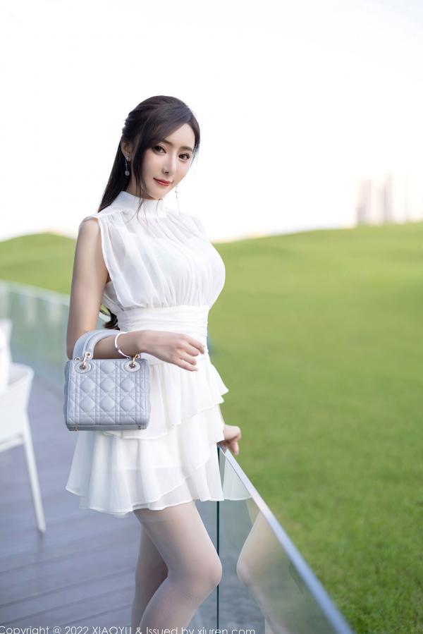 王馨瑶   XiaoYu语画界-822-王馨瑶Yanni-白色连衣裙白丝蕾丝内衣-性感私房大尺度美图-2022.07.18第9张图片