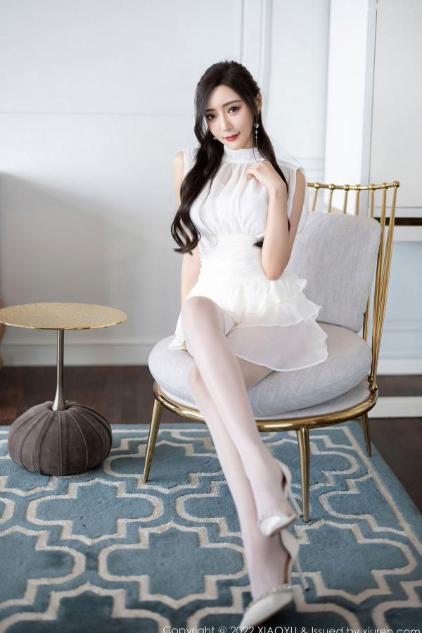 王馨瑶   XiaoYu语画界-822-王馨瑶Yanni-白色连衣裙白丝蕾丝内衣-性感私房大尺度美图-2022.07.18第11张图片