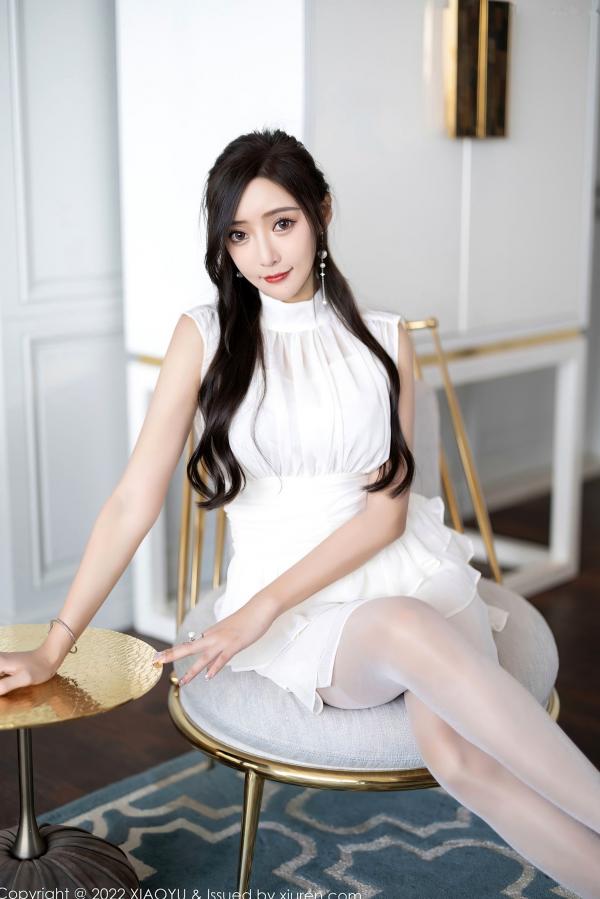 王馨瑶   XiaoYu语画界-822-王馨瑶Yanni-白色连衣裙白丝蕾丝内衣-性感私房大尺度美图-2022.07.18第13张图片