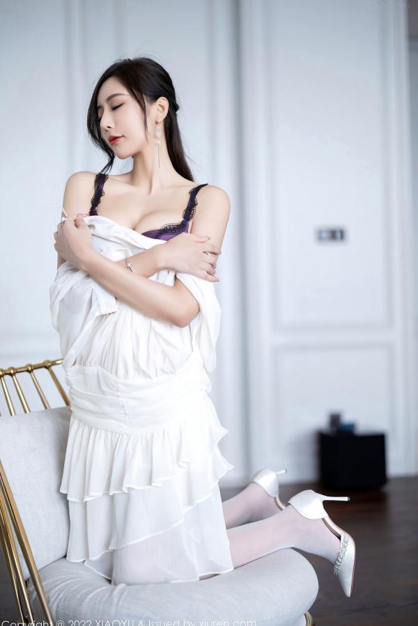 王馨瑶   XiaoYu语画界-822-王馨瑶Yanni-白色连衣裙白丝蕾丝内衣-性感私房大尺度美图-2022.07.18第34张图片