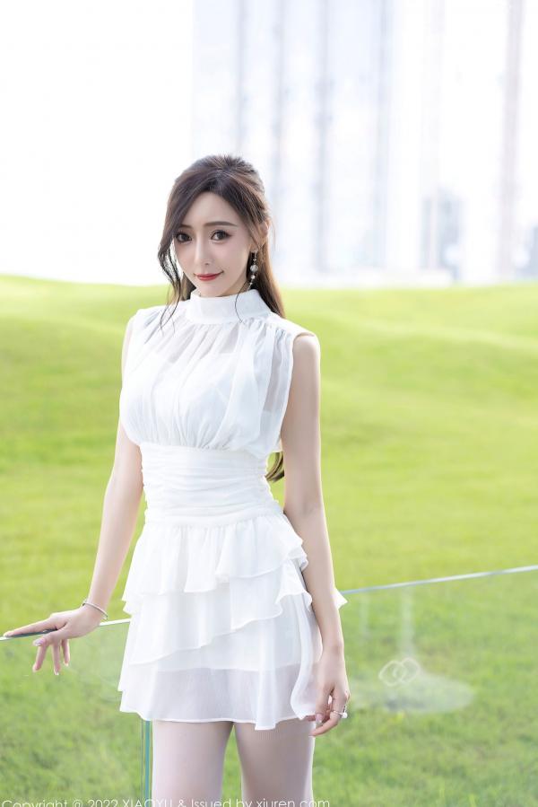 王馨瑶   XiaoYu语画界-822-王馨瑶Yanni-白色连衣裙白丝蕾丝内衣-性感私房大尺度美图-2022.07.18第84张图片