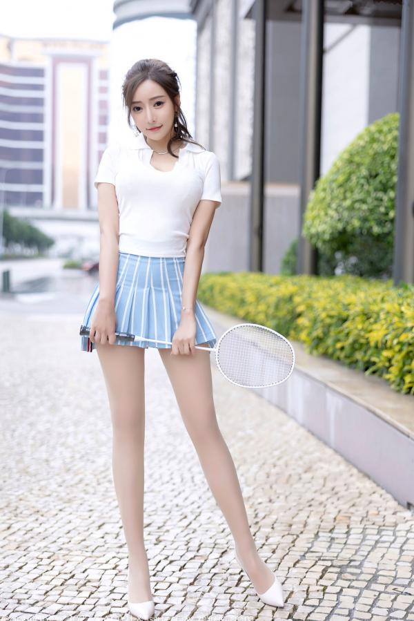 王馨瑶   XiaoYu语画界-803王馨瑶Yanni-羽毛球运动风私房，白蕾丝内衣肉丝诱惑，极品曼妙身材，无圣光极致感官大尺度写真第1张图片