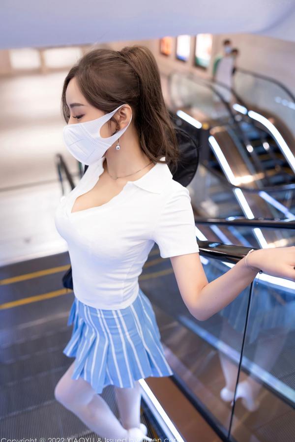 王馨瑶   XiaoYu语画界-803王馨瑶Yanni-羽毛球运动风私房，白蕾丝内衣肉丝诱惑，极品曼妙身材，无圣光极致感官大尺度写真第9张图片