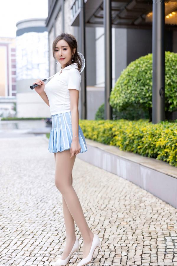 王馨瑶   XiaoYu语画界-803王馨瑶Yanni-羽毛球运动风私房，白蕾丝内衣肉丝诱惑，极品曼妙身材，无圣光极致感官大尺度写真第12张图片