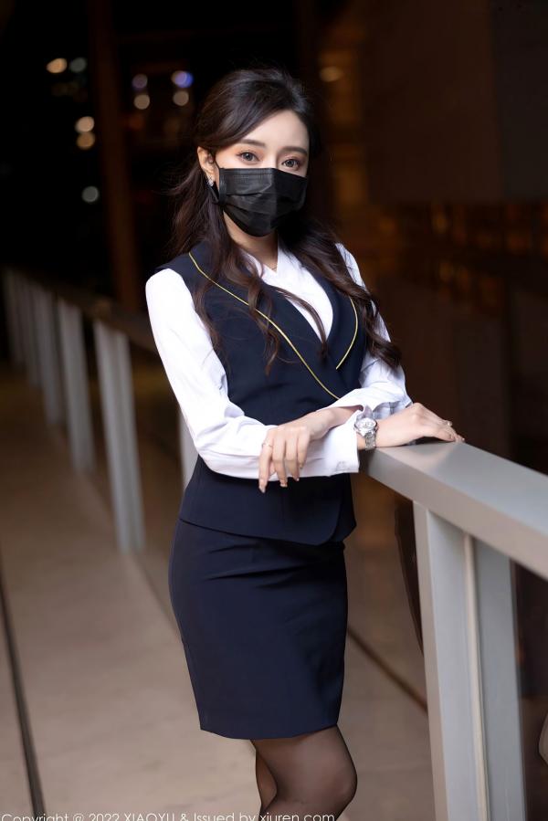 王馨瑶   XiaoYu语画界-743-王馨瑶Yanni惠州旅拍：OL职业装混搭红色蕾丝内衣，黑丝美腿诱惑写真，无圣光大尺度呈现第1张图片