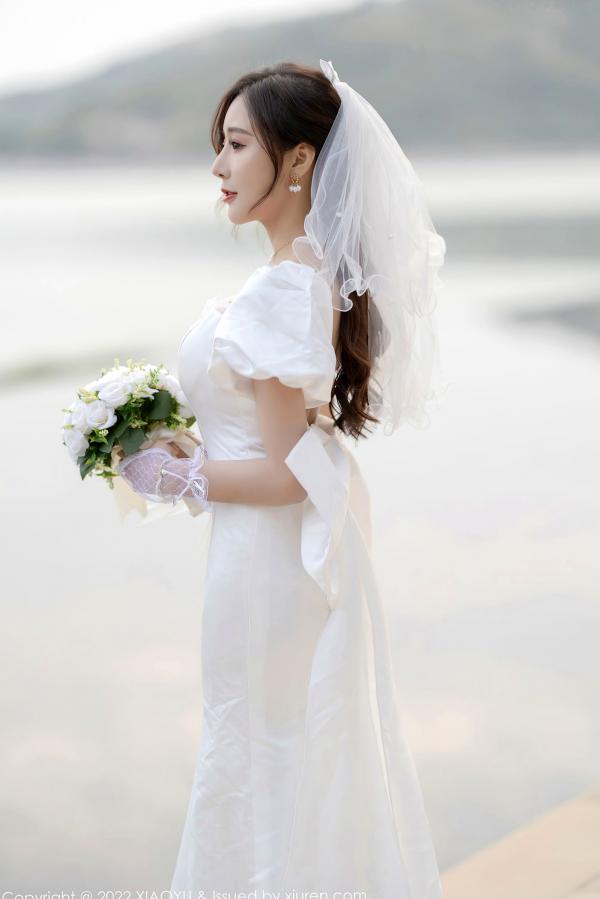 王馨瑶   XiaoYu语画界-733-王馨瑶-惠州旅拍白婚纱礼裙白色蕾丝内衣-2022.03.10 - 无圣光大尺度第2张图片