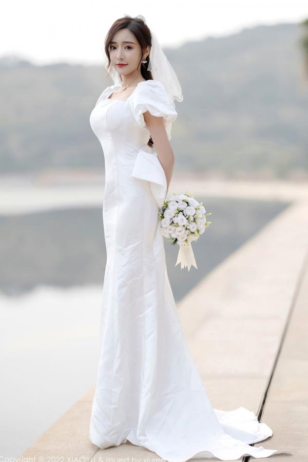 王馨瑶   XiaoYu语画界-733-王馨瑶-惠州旅拍白婚纱礼裙白色蕾丝内衣-2022.03.10 - 无圣光大尺度第3张图片