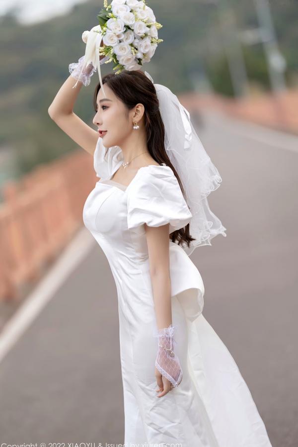 王馨瑶   XiaoYu语画界-733-王馨瑶-惠州旅拍白婚纱礼裙白色蕾丝内衣-2022.03.10 - 无圣光大尺度第9张图片